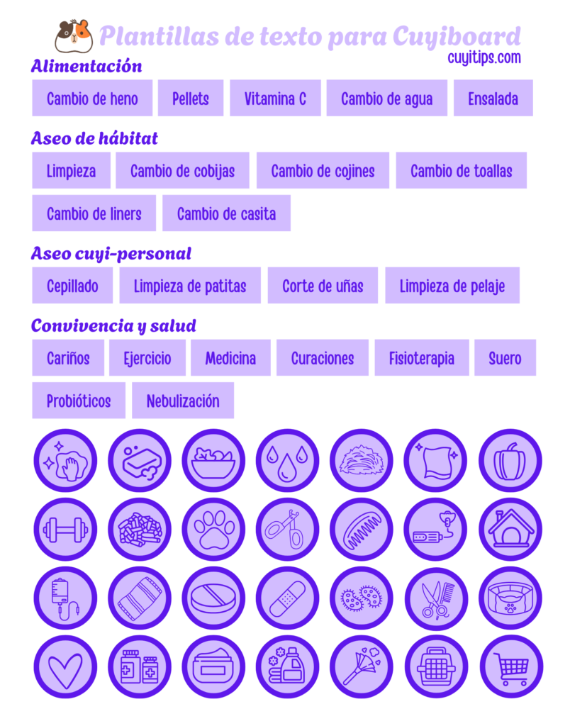 Plantillas de texto morado