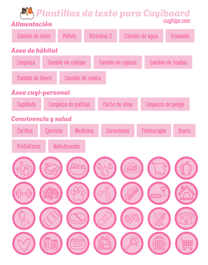 Plantillas de texto rosa